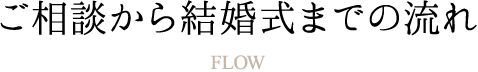 ご相談から結婚式までの流れ Flow