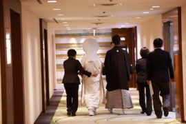 結婚式　和装　白無垢　紋付　和婚　ホテル挙式